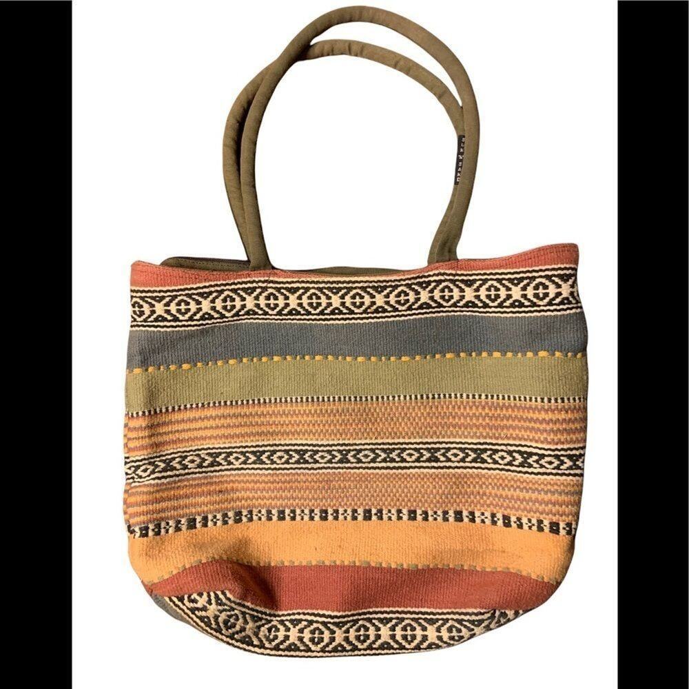 Sun and sand multicolored multi patterned tote bag shoulder bag purse. Fun!
